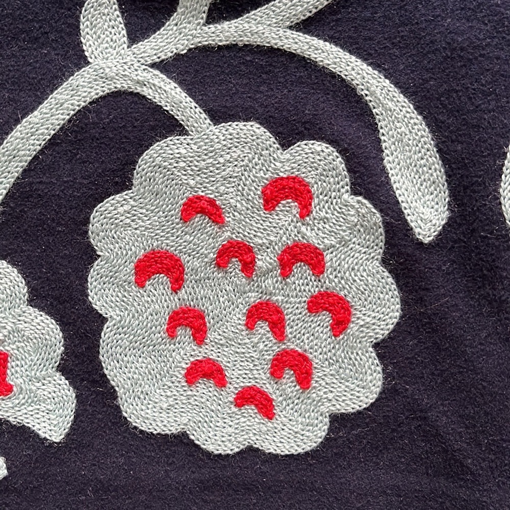 Boden | The Fun Embroidered skirt. A-line. Navy floral. US size 12 - Picture 3 of 7